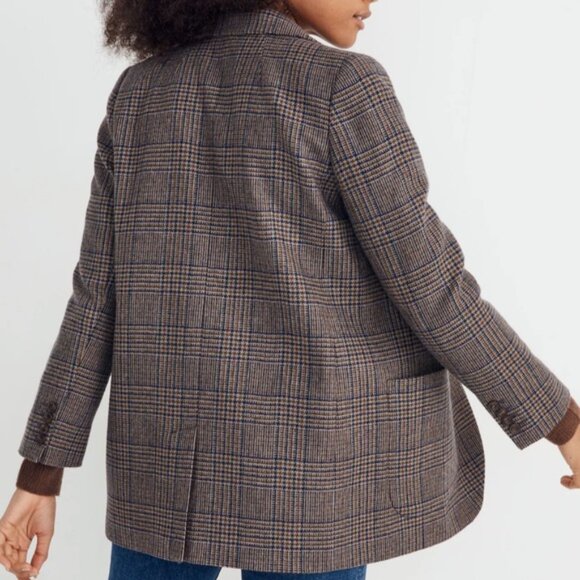Madewell Larsen Blazer In Hawsell Plaid Size Large NEW - Picture 5 of 8